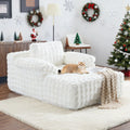 Velvet Oversized Chaise Lounge Sleeper Sofa