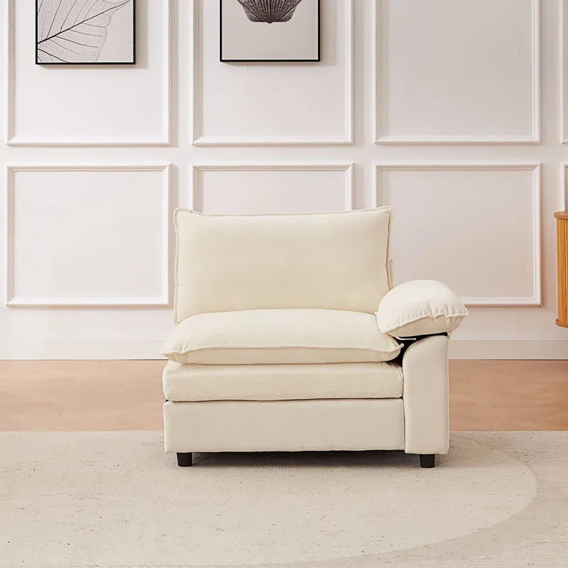 Chenille Upholstered Sofa Armrest: Ergonomic Design, Stylish & Easy To Install