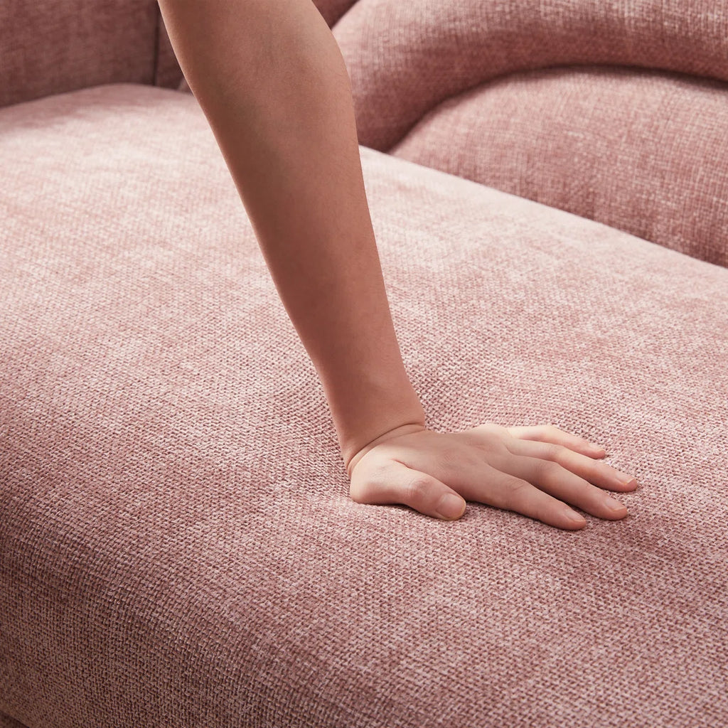 Michala Upholstered Loveseat, 31.5" H x 49.6" W x 30.7" D, Pink Polyester  Michala Upholstered Loveseat