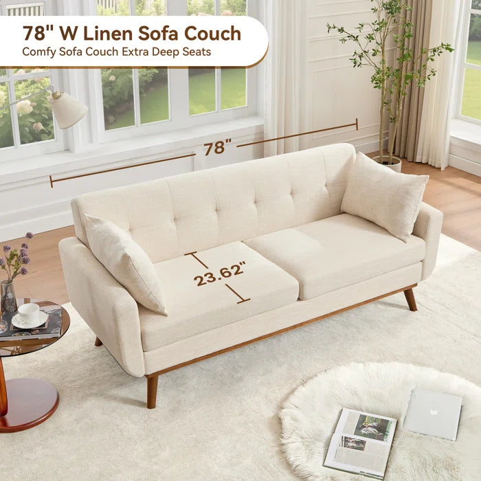 Cattaleya 78'' Upholstered Sofa