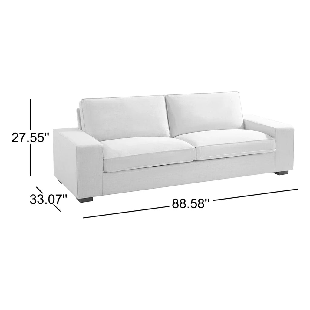 Jonte 88.58'' Modern Chenille Sofa for Small Spaces,Removable Sofa Cushion