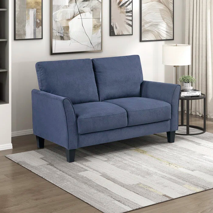 Laffey 56" Modern Upholstered Loveseat – Compact 2-Seater Sofa with Plush Cushions & Sturdy Wood Frame